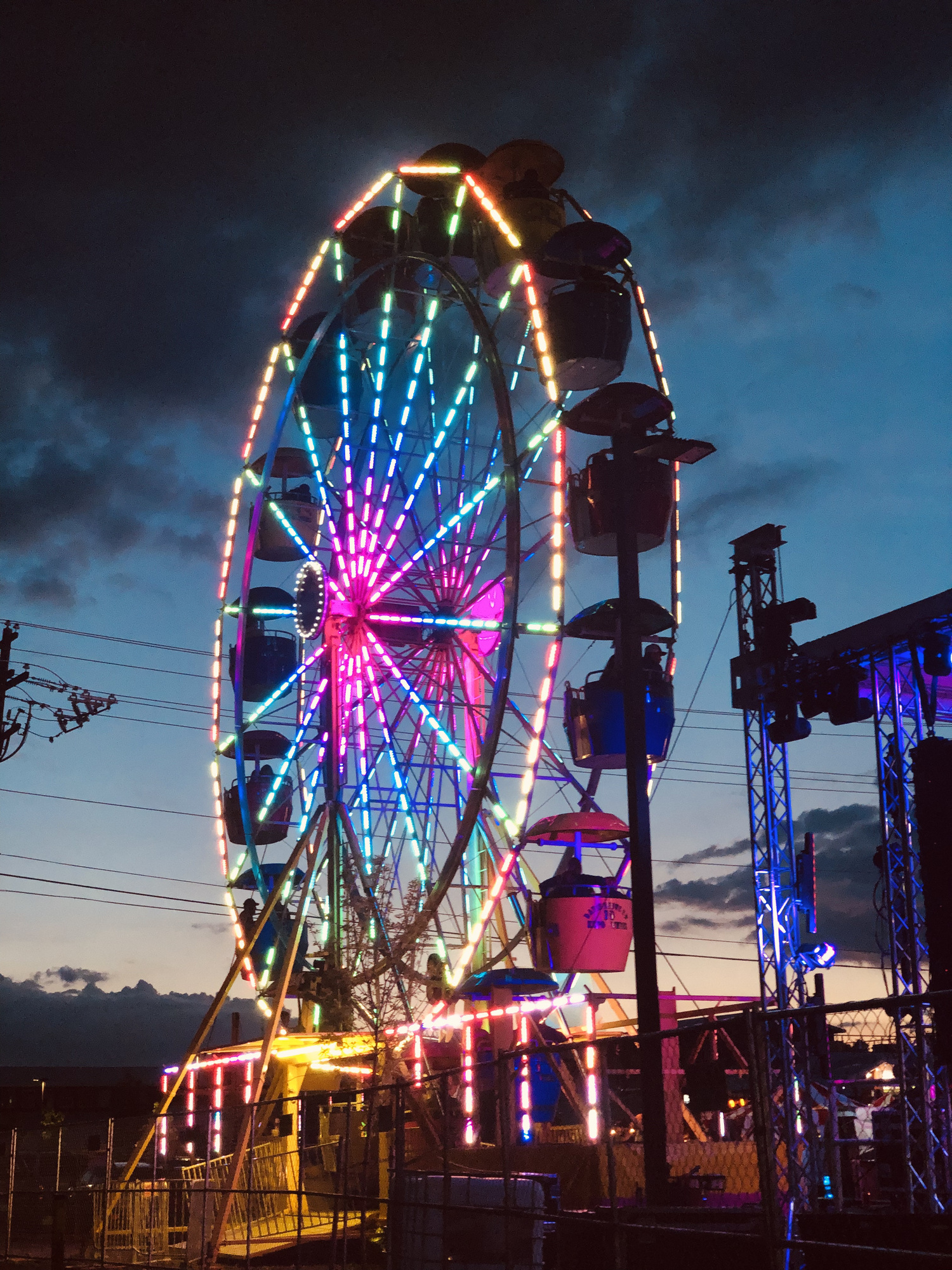 Fairs wheel in the summer